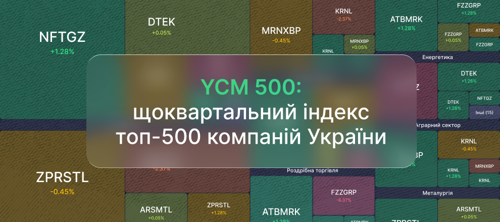 YCM‑500 — щоквартальний індекс бізнес-активності найбільших компаній України